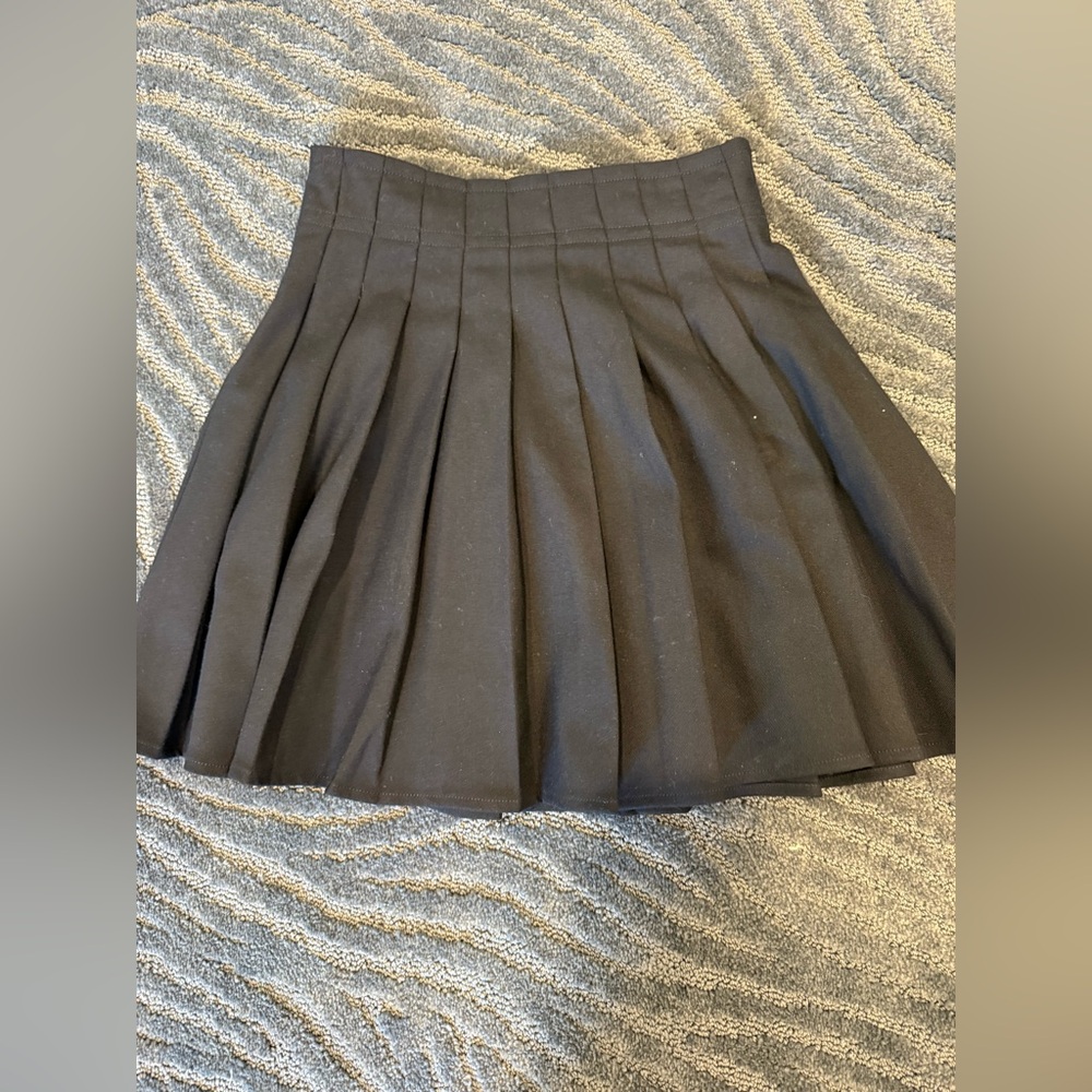One Child navy girls pleated skirt